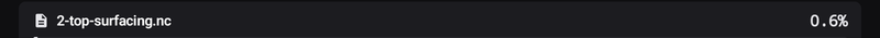 The loaded file with run progress