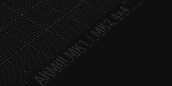 The active machine profile's label, on the bed
