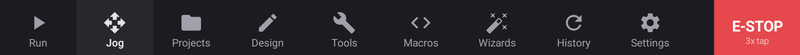The same bar after homing — all four are live